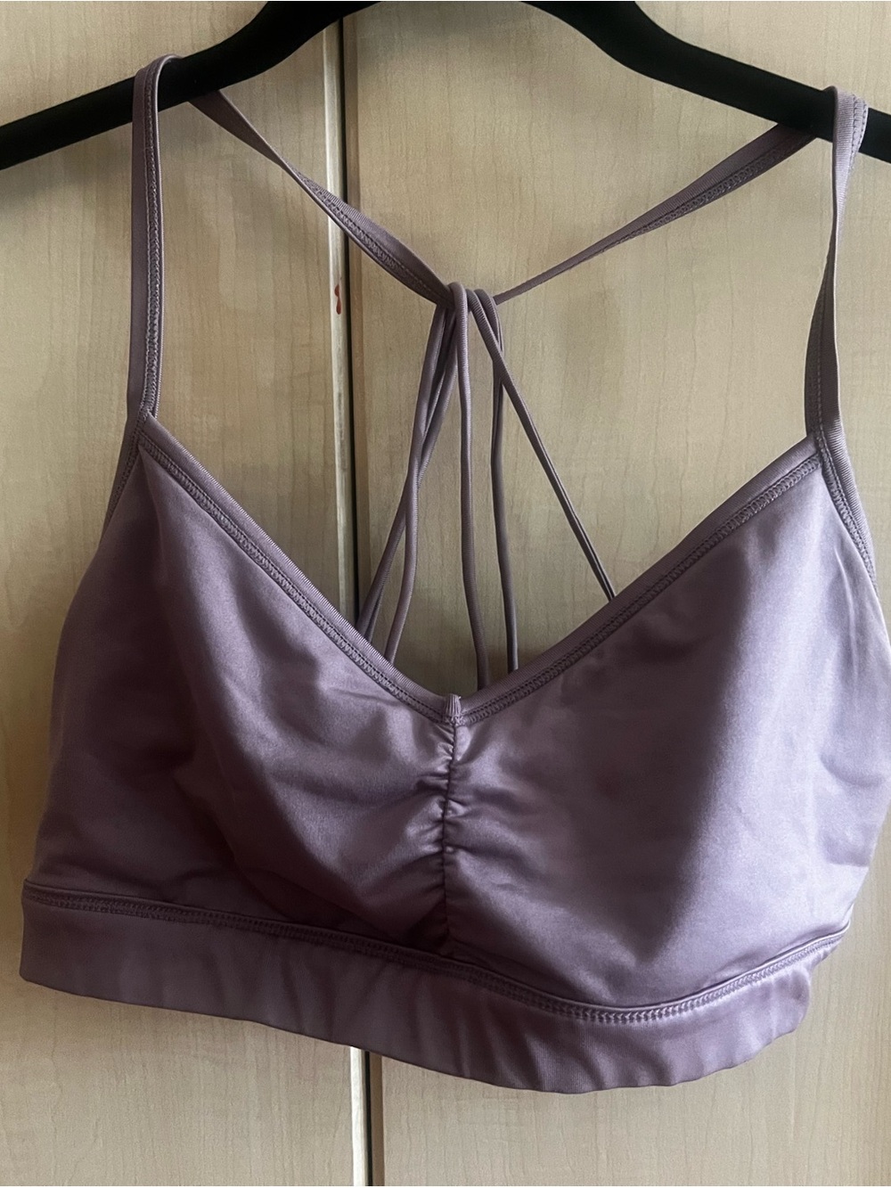 ALO yoga sunny strappy bra-mauve, size L
